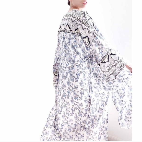 DREAMY LONG KIMONO DUSTER - FLORAL AZTEC - Picture 3 of 9